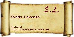 Sveda Levente névjegykártya