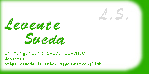 levente sveda business card